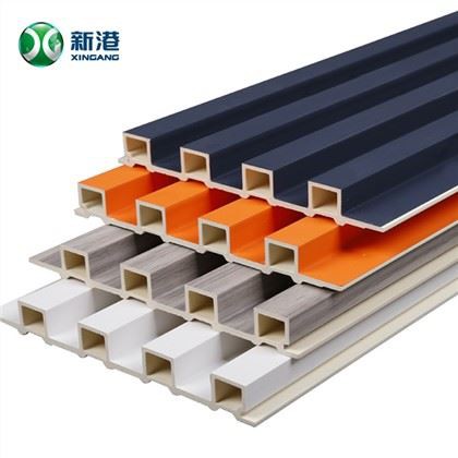 Dễ dàng lắp đặt Tấm ốp tường trang trí Walnut Eco Wood Laminate WPC Panel